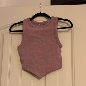 Purple Sleeveless Crop Top